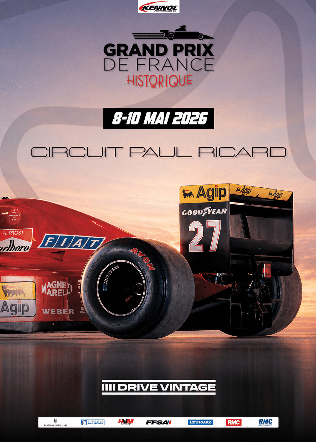 Poster du Grand Prix de France Historique 2026 Drive Vintage